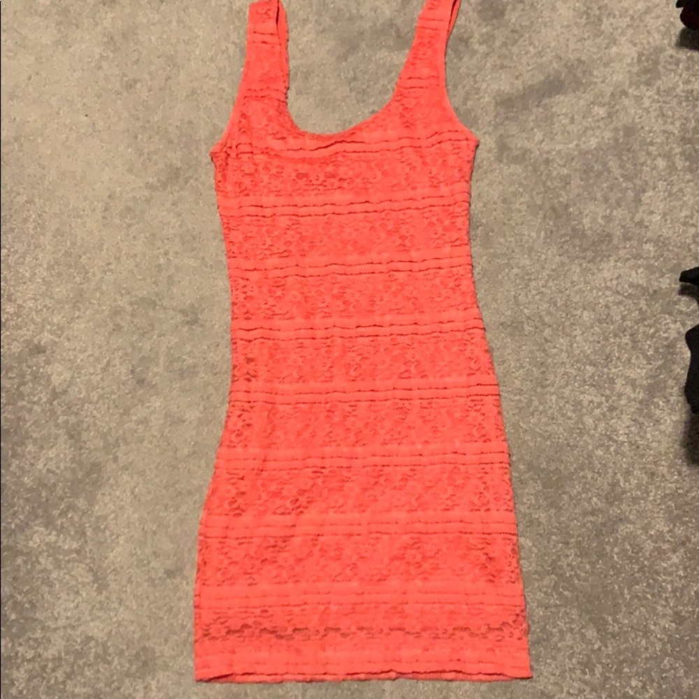 Coral Sleeveless Dress